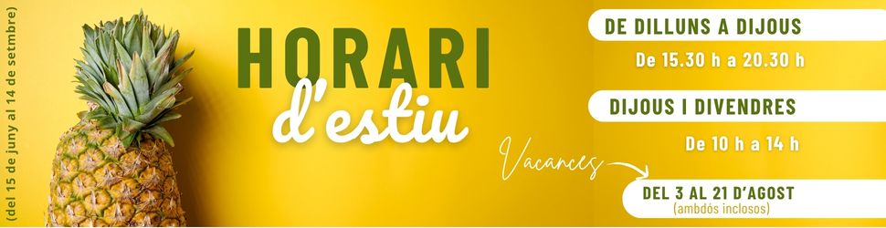 Horari estiu 2026